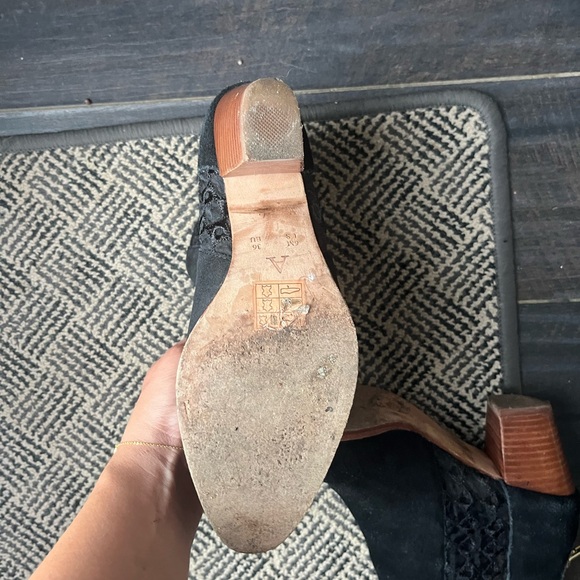 Anthropologie black suede booties - Picture 3 of 3